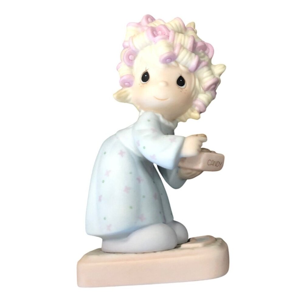 Precious Moments 100196 Spirit Is Willing But The Flesh Is Weak Figurine 1986